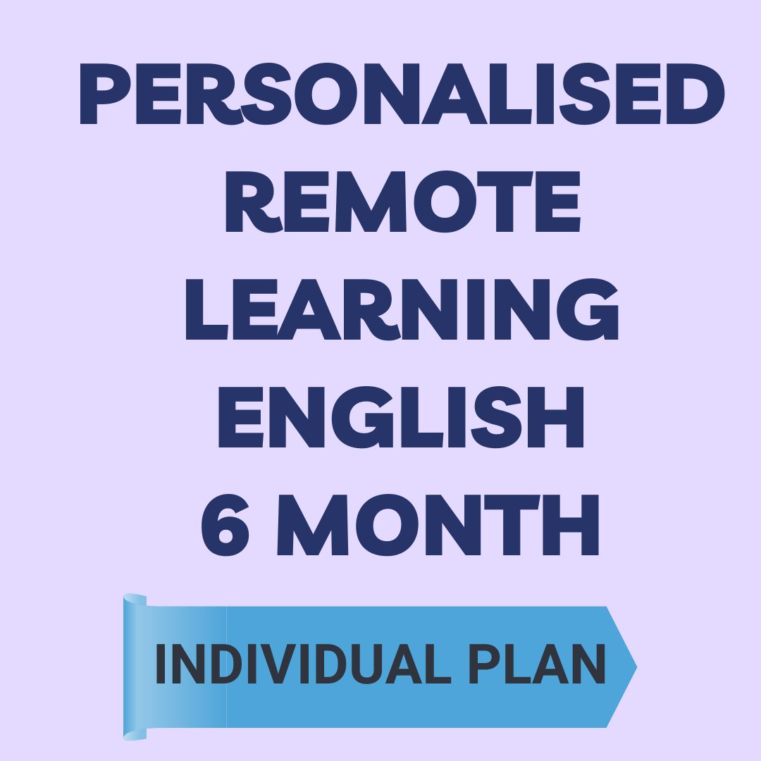Personalised Remote Learning  English - 6 month Individual Plan